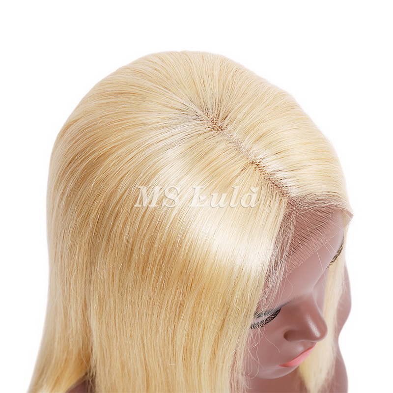13x4 613 Blonde Color Straight BOB Lace Front Wig - 图片 6
